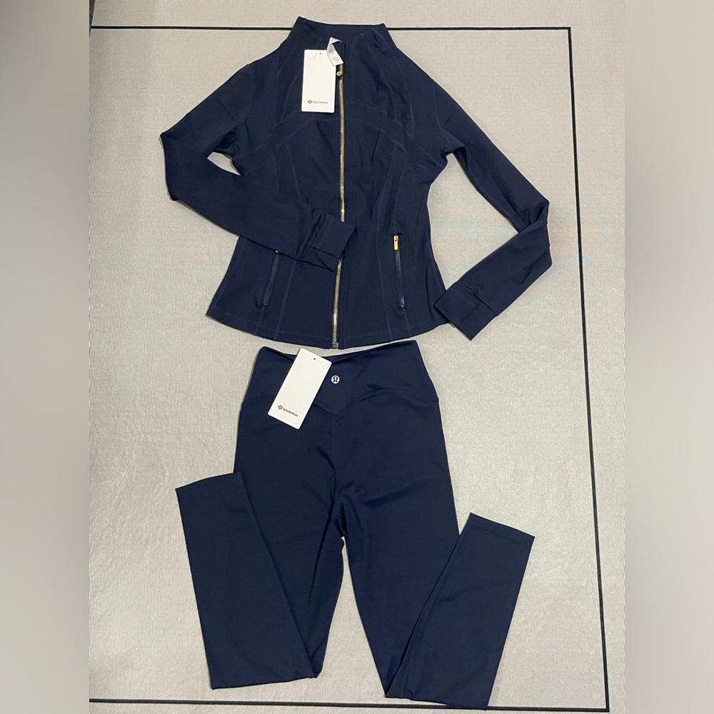 lululemon athletica Navy Bomber Zip Jacket with Matching Pants